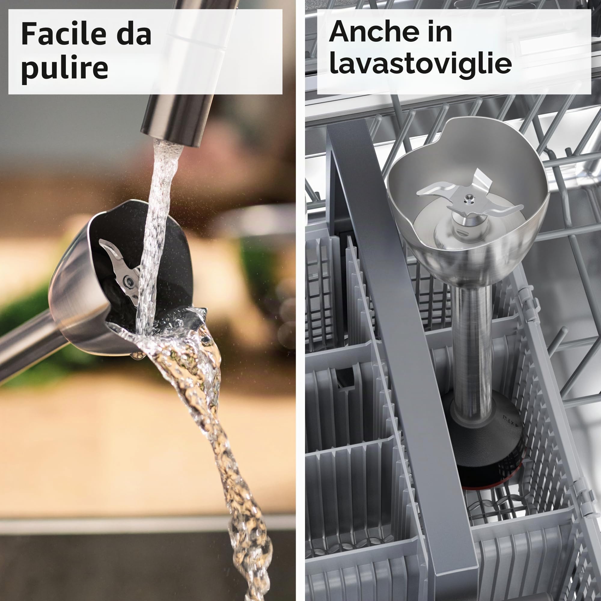 Bosch Serie 4 , Frullatore a immersione, ErgoMaster, 1000 W, Nero, antracite MSM4B6V2 (Bosch MSM4B6V2 Stabmixer ErgoMaster Se)