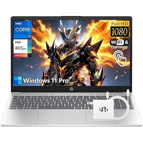 HP 15.6" FHD Touchscreen i7 Laptop, Intel 10-Core i7-1355U(Beat Core 7 160U), 32GB RAM 1TB SSD, Win 11 Pro Wifi6 Bluetooth Numeric Keypad Laptops-Computer for Business Gaming w/GM Accessory
