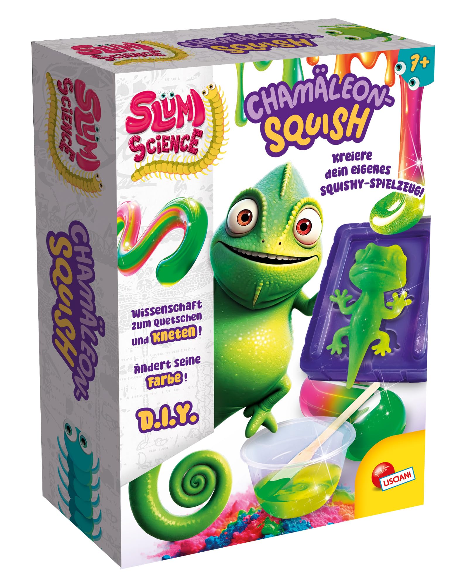 Lisciani Slumi Science Squish Caméléon – Expérience de Chimie DIY à partir de 7 Ans – Jouet Thermique à Presser – Changement de Couleur à la température – Kit de Bricolage pour Enfants avec Forme