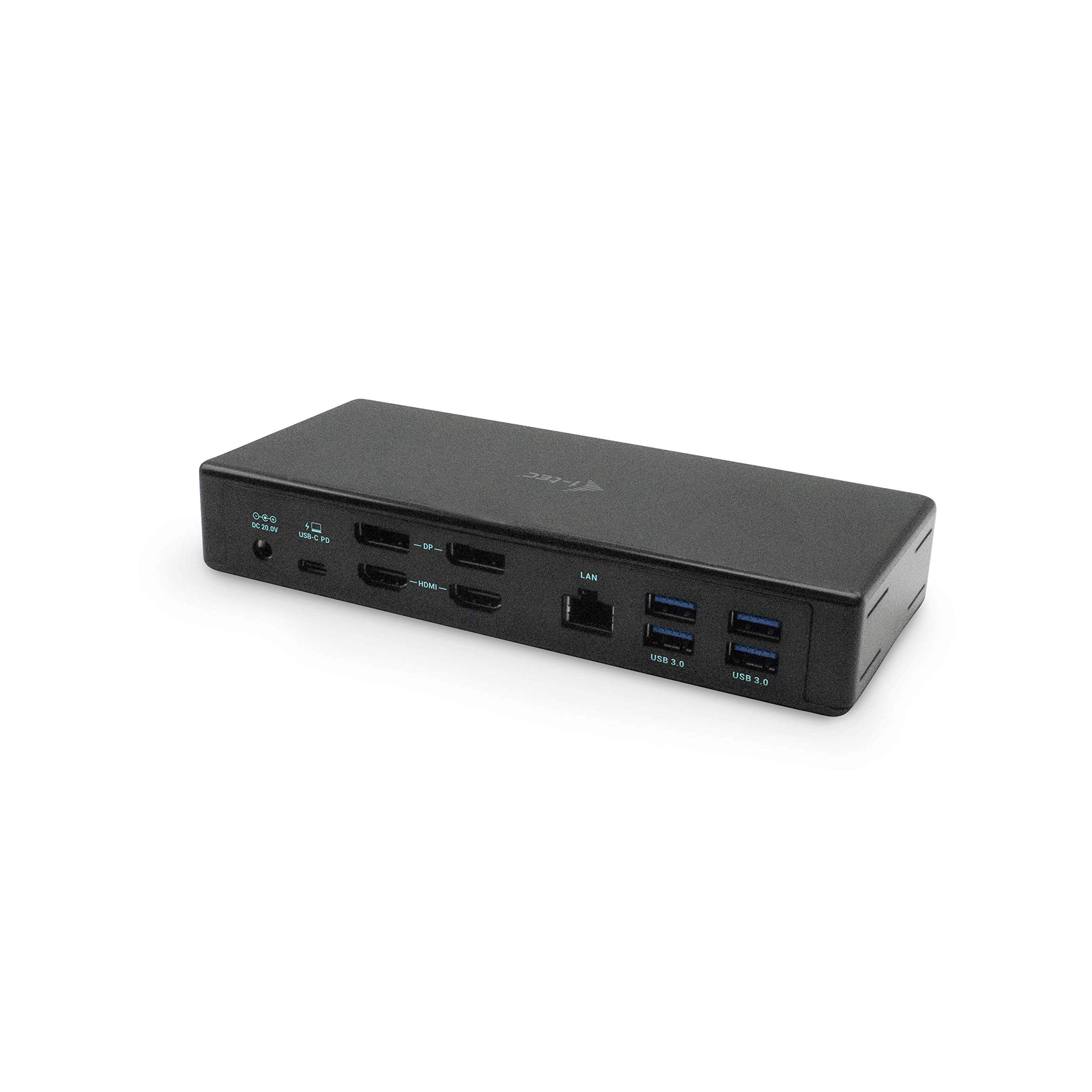 i-tec Stacja dokująca USB-C Quattro do 4 wyświetlaczy z zasilaniem 85 W, 2 x DisplayPort, 2 x HDMI, 1 x GLAN, 5 x USB 3.0, 1 x USB-C, 2 x gniazdo audio i mikrofonu