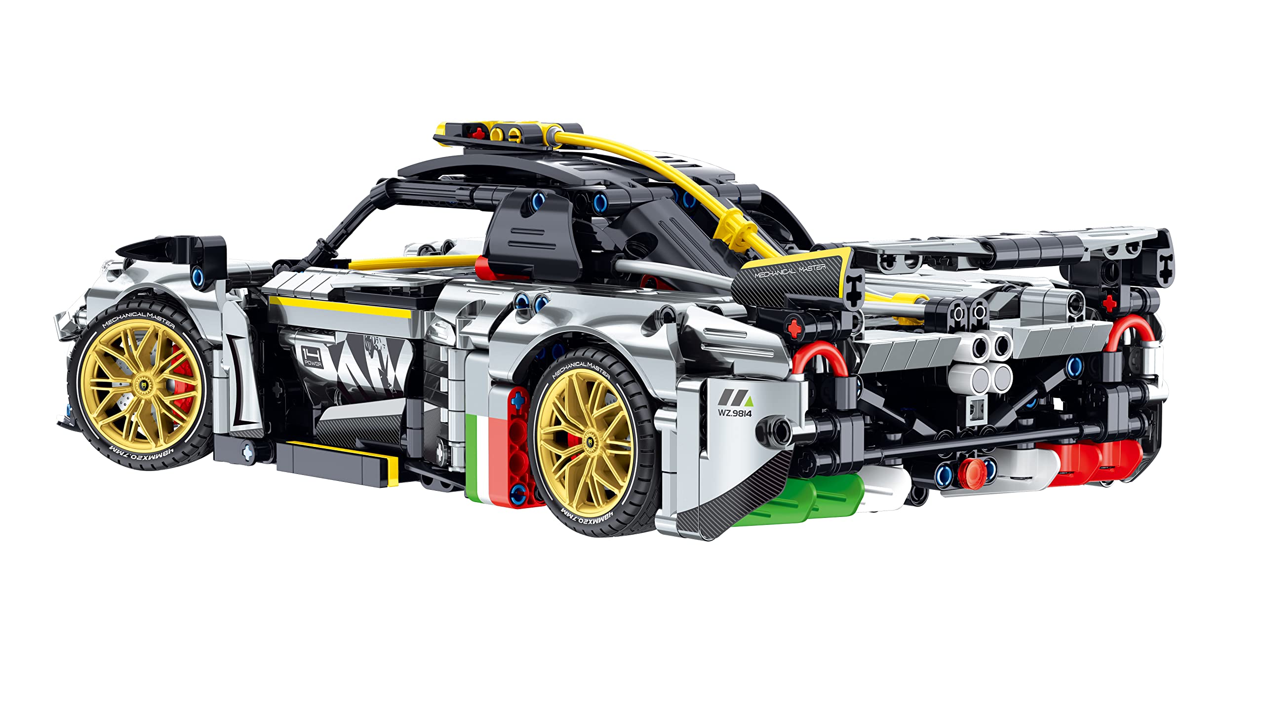 iM.Master - Grauer Supercar Sportwagen Modell Technic - Realistische Replik - Klemmbausteine für Erwachsene und Kinder - 1237 Teile 1:14 - STEM Lernspielzeug - Modell zum Bauen