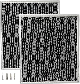 Broan-NuTone HPF30 Replacement Charcoal Filter XC for Dual Filter Ductless Range Hoods, Carbon Air Filter, 2 Count
