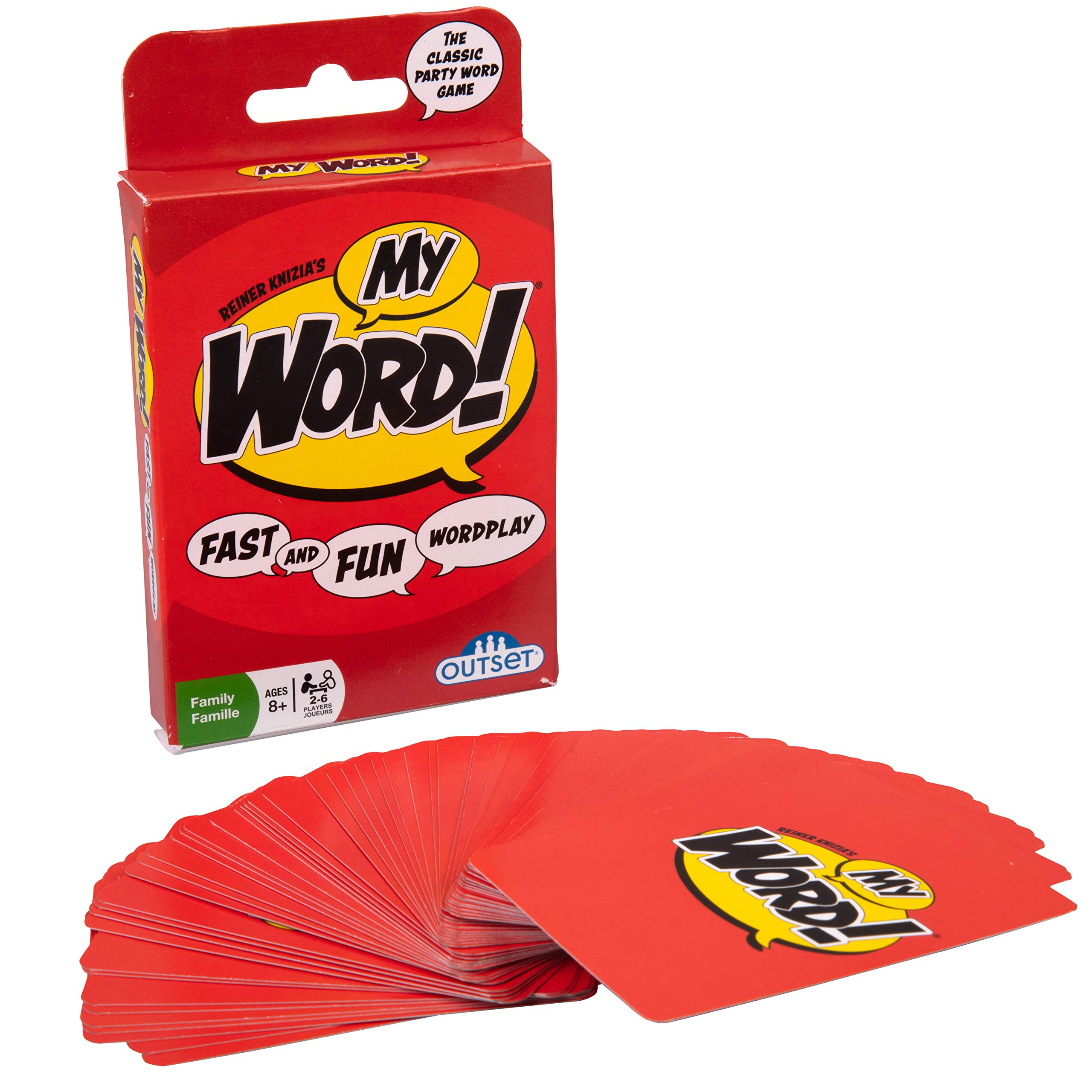 My Word! The Card Game of Fast and Fun Wordplay - Travel Sized - for 2 to 6 Players Ages 8 and up by Outset
