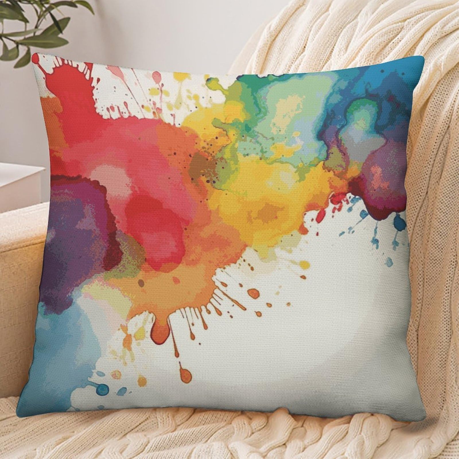 Fekiloot Style Stains Of Watercolor Pillowcase Pillow Sham Pillow Case