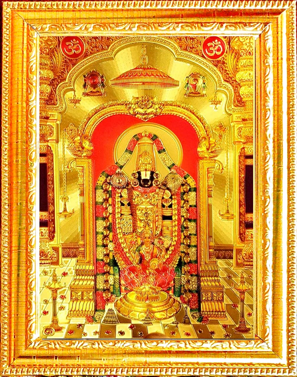 Suninow Wood Tirupati Balaji Rectangular Photo FrameGod Photo Frames