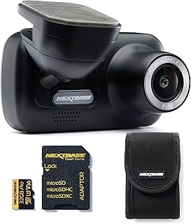 Nextbase 222 Dash Cam, Nextbase 32GB Micro SD Card & Case Bundle- Full 1080p/30fps HD Recording In Car Camera- 140° 6 lane Wide Viewing Angle- Intelligent Parking Mode- Night Vision