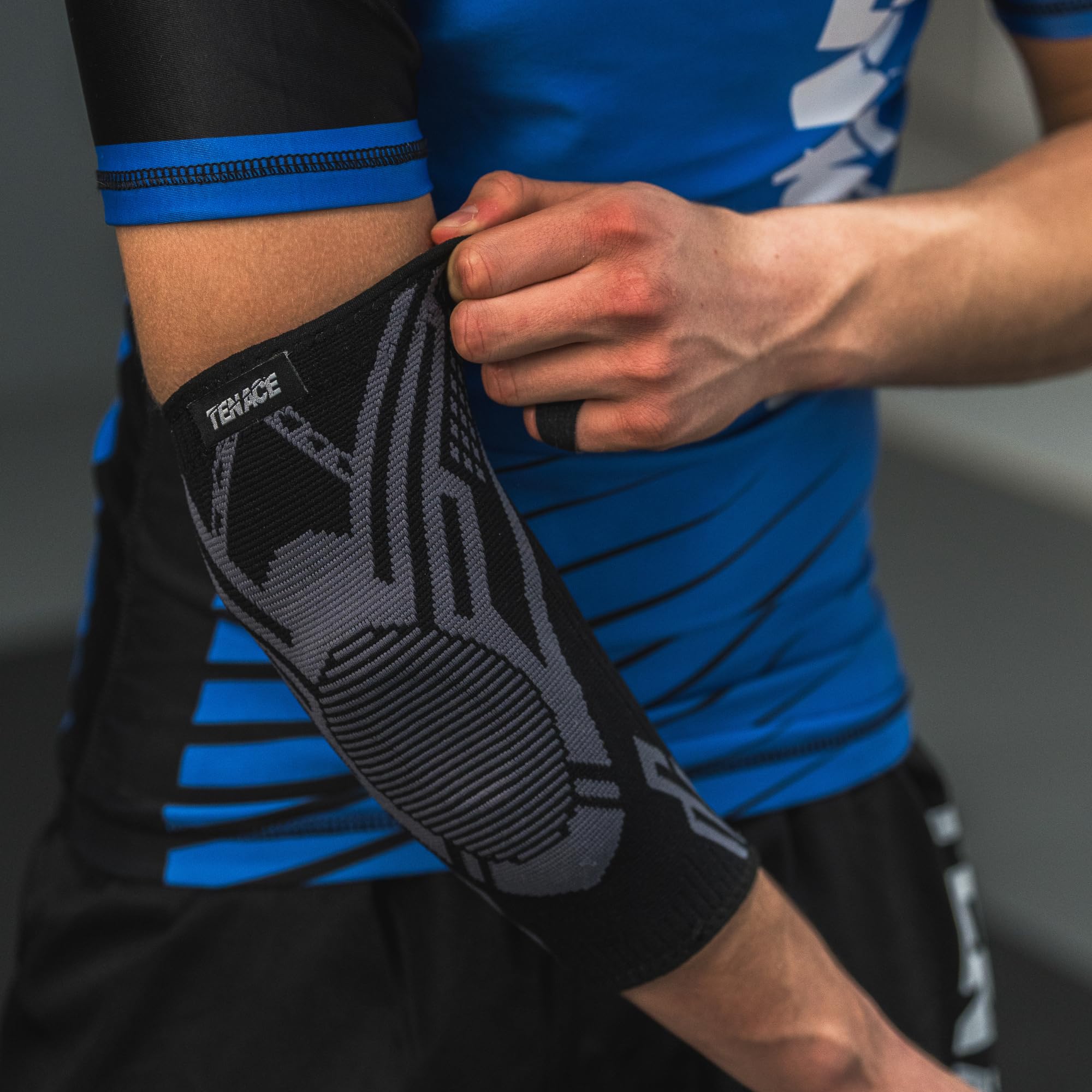 Tenace Jiu Jitsu, Grappling - Protezione gomiti da compressione e imbottitura MMA, BJJ, Muay Thai, Judo - Alta durata e prestazioni Unisex