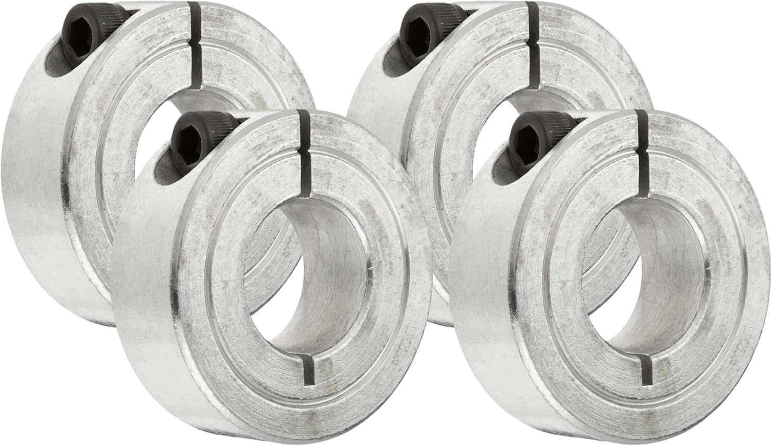 Climax Metal 1C-025-S T303 Stainless Steel One-Piece Clamping Collar, 1/4" Bore Size, 11/16" OD, With 4-40 x 3/8 Set Screw (Pack of 4)