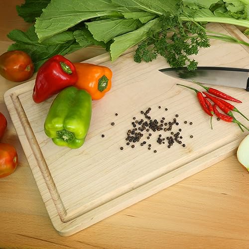 Miniatura 2 de Casual Home Delice Tabla de cortar rectangular con ranura de goteo para jugo, 15.5 pulgadas de ancho x 11 pulgadas de profundidad x 0.75 pulgadas de