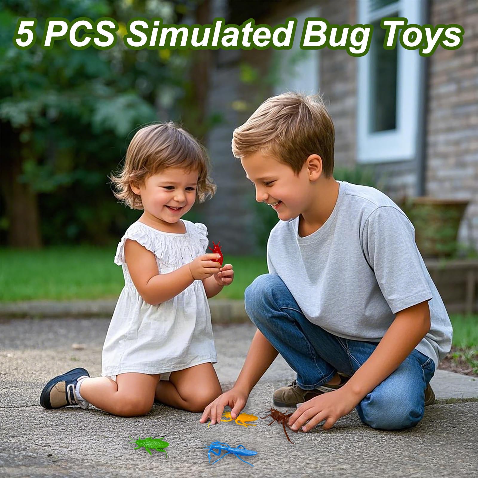 Kulveanju Bug Hunting Kits for Children - 12 Pcs Kids Bug Catching Kit, Kids Explorer Kit Toys with Magnifier, Butterfly Net, 5 Fake Insects, Outdoor Toys Nature Gifts for Boys Girls 3 4 5 6 Years Old - Image 2