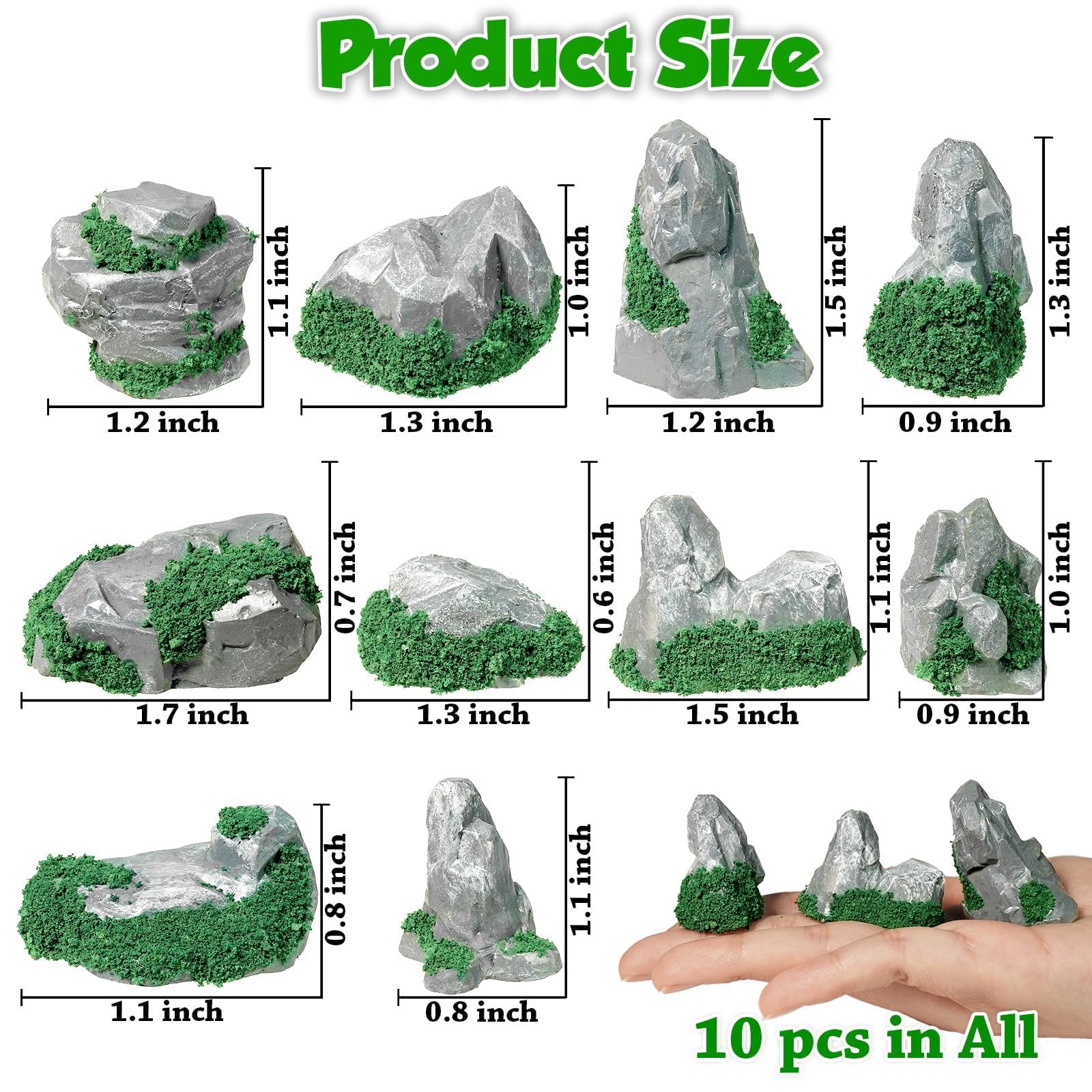 Amazon.com: Warmtree 10 Pcs Diorama Rocks Fake Rock Miniature