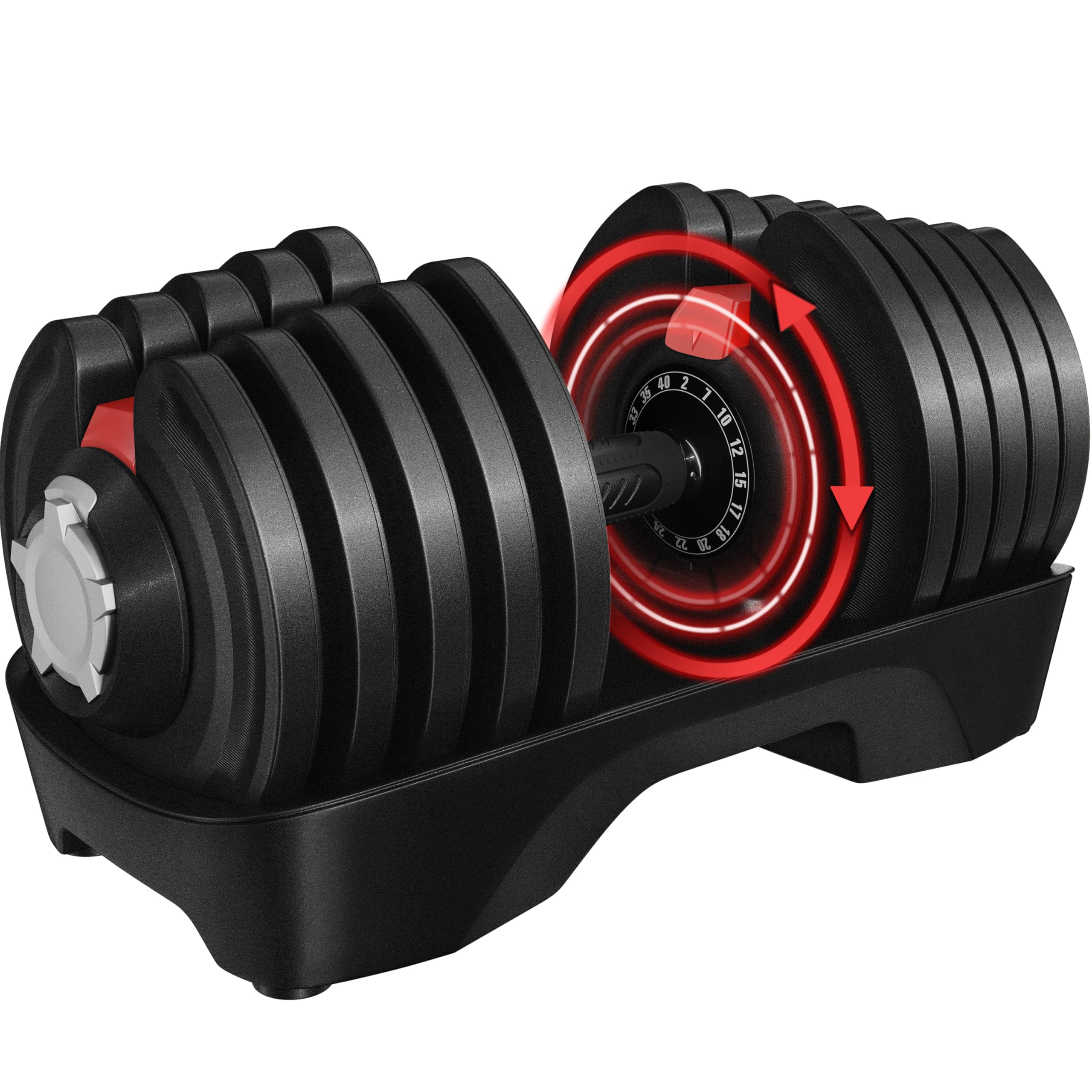 Haltères réglables de 12 à 40 kg Yaheetech avec base - 7