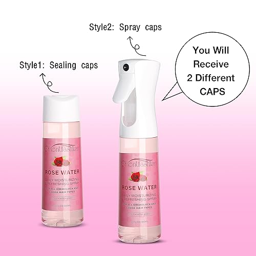 Miniatura 2 de Spray refrescante hidratante para rastas - Crema hidratante para el cuero cabelludo de agua de rosas, aceite de ricino, cuidado y mantenimiento