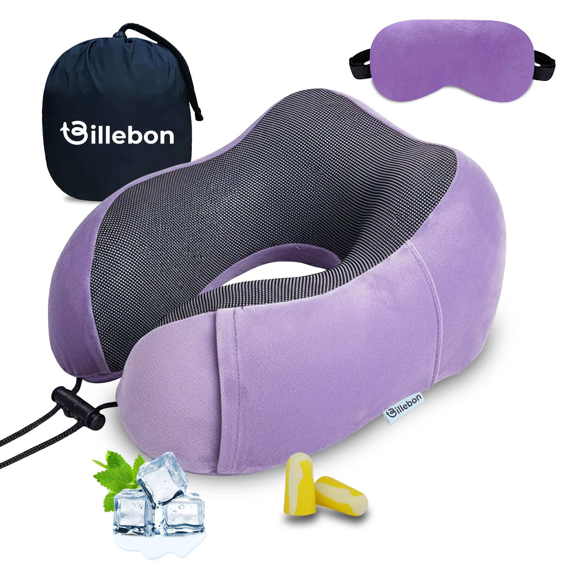 Billebon Memory Foam Neck Pillow - Travel Comfort -17