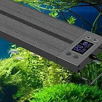 Luz de aquário de 30 a 45 cm, espectro completo com temporizador, suporte extensível de ligar/desligar automático, luz de planta de aquário para aquário plantado em água doce, nascer do sol, pôr do