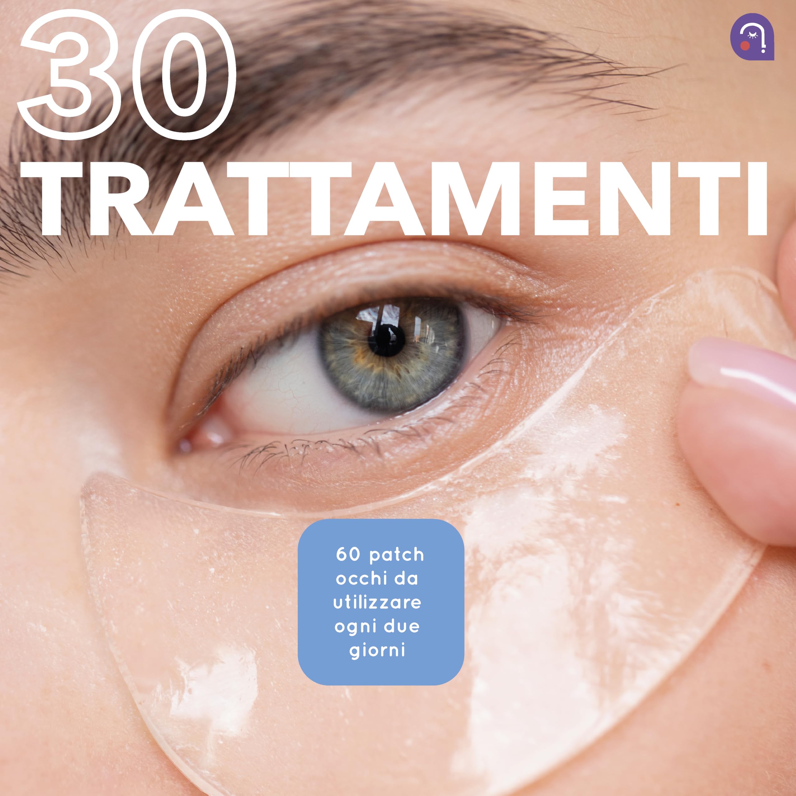 60 Patch Occhi con Niacinamide, Collagene e Acido Ialuronico. Patch Occhiaie e Borse, Maschera Contorno Occhi Occhiaie