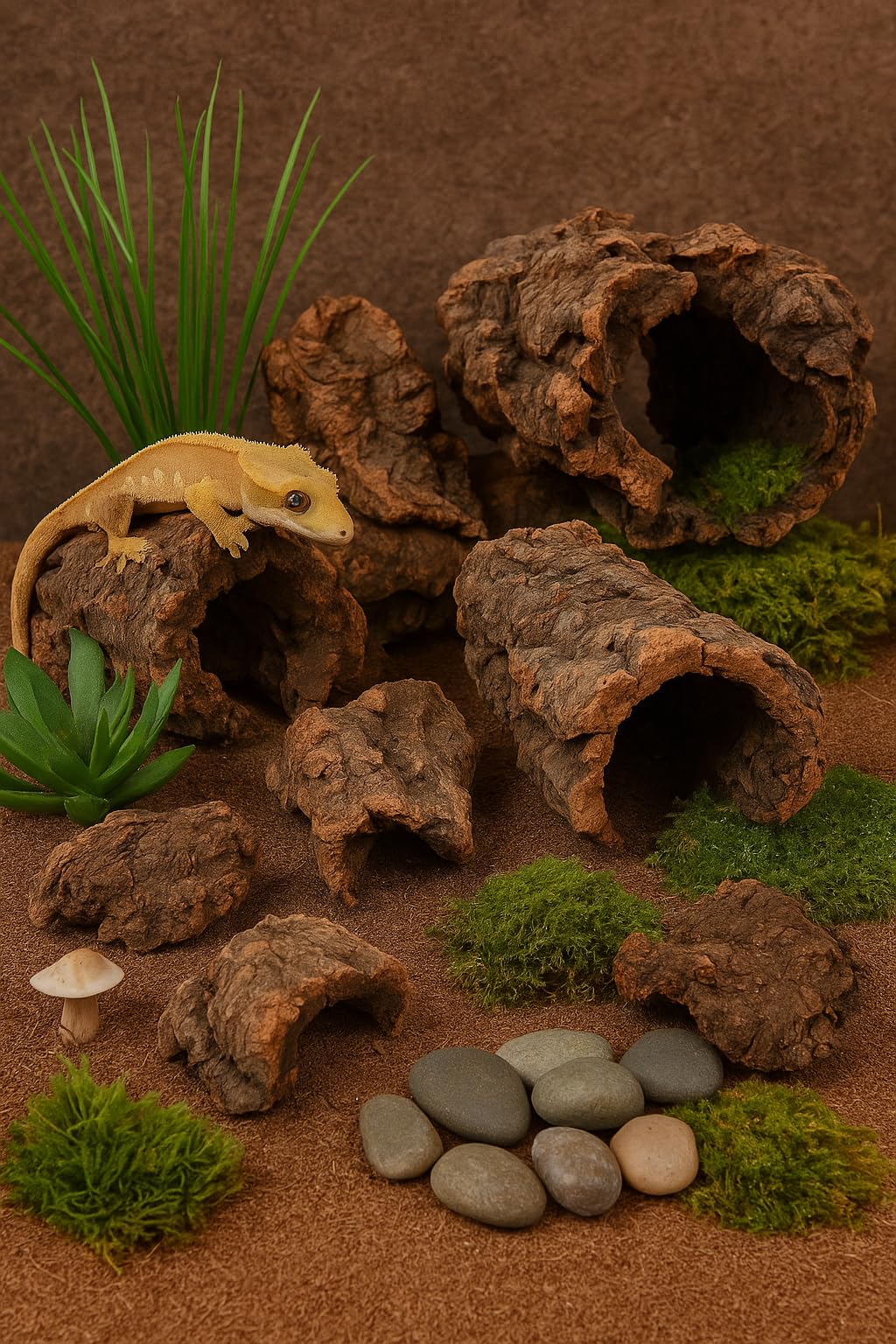 Bastelkork 500g – Natur Korkrinde & Korkröhren, ca. 7 Stücke, Basteln, Dekoration & Terrarium Zubehör