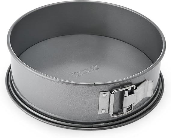KitchenAid Nonstick Swiss Engineered Aluminized Steel Springform Pan, Dishwasher Safe, Contour Silver, 10 Inch