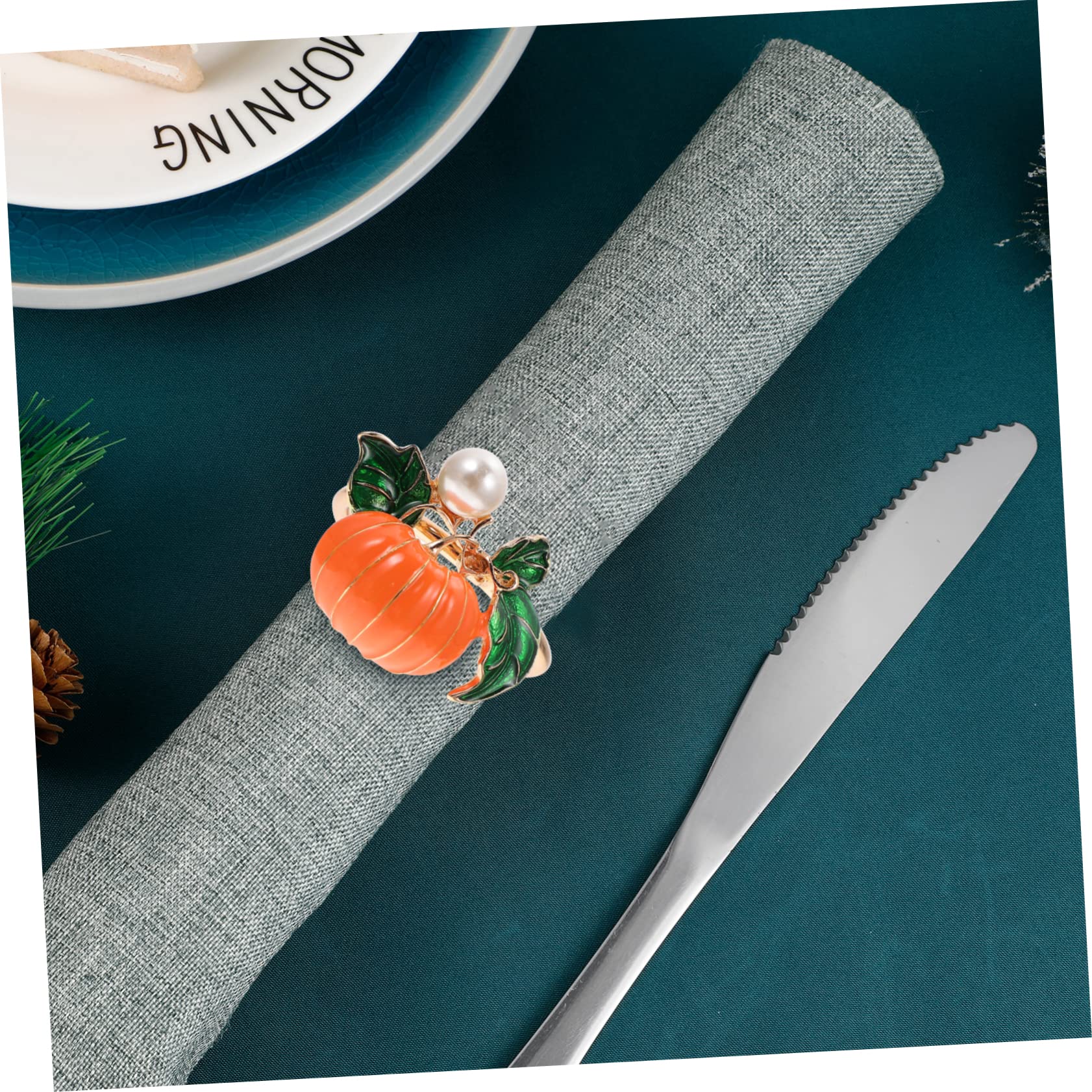 TOPBATHY 12 STK Kürbis Serviettenknöpfe Halloween- Kürbis Tischschnalle Serviettenring Thanksgiving-serviettenring Serviettenringe Für Hochzeitsfeiern Herbst Serviette