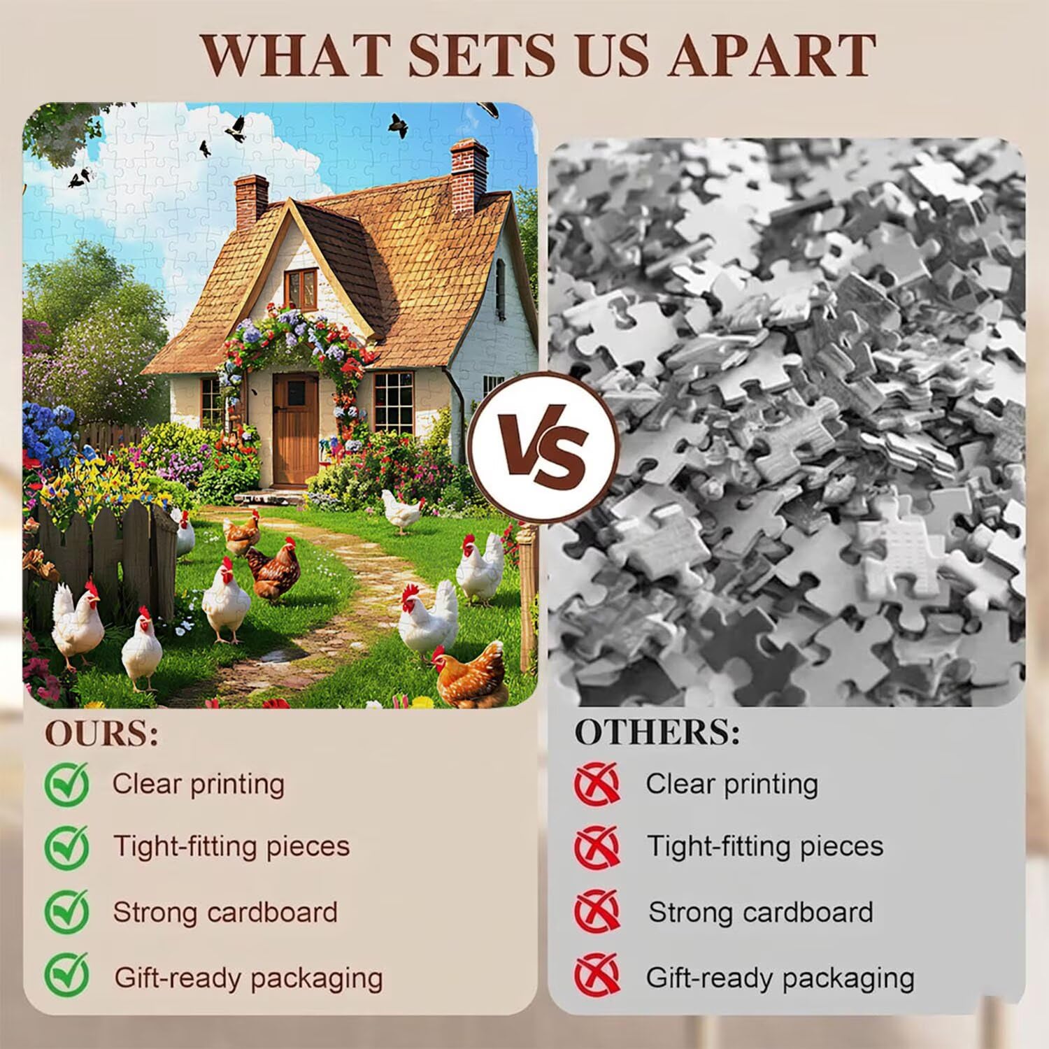 casa colonica cabina Puzzle 2000 Pezzi per Adulti, Puzzle in Legno - Collezione Classica con Poster Incluso - Sfida di Concentrazione e Passatempo Antistress, Gioco per Famiglia, 99 x 70 cm f0-811