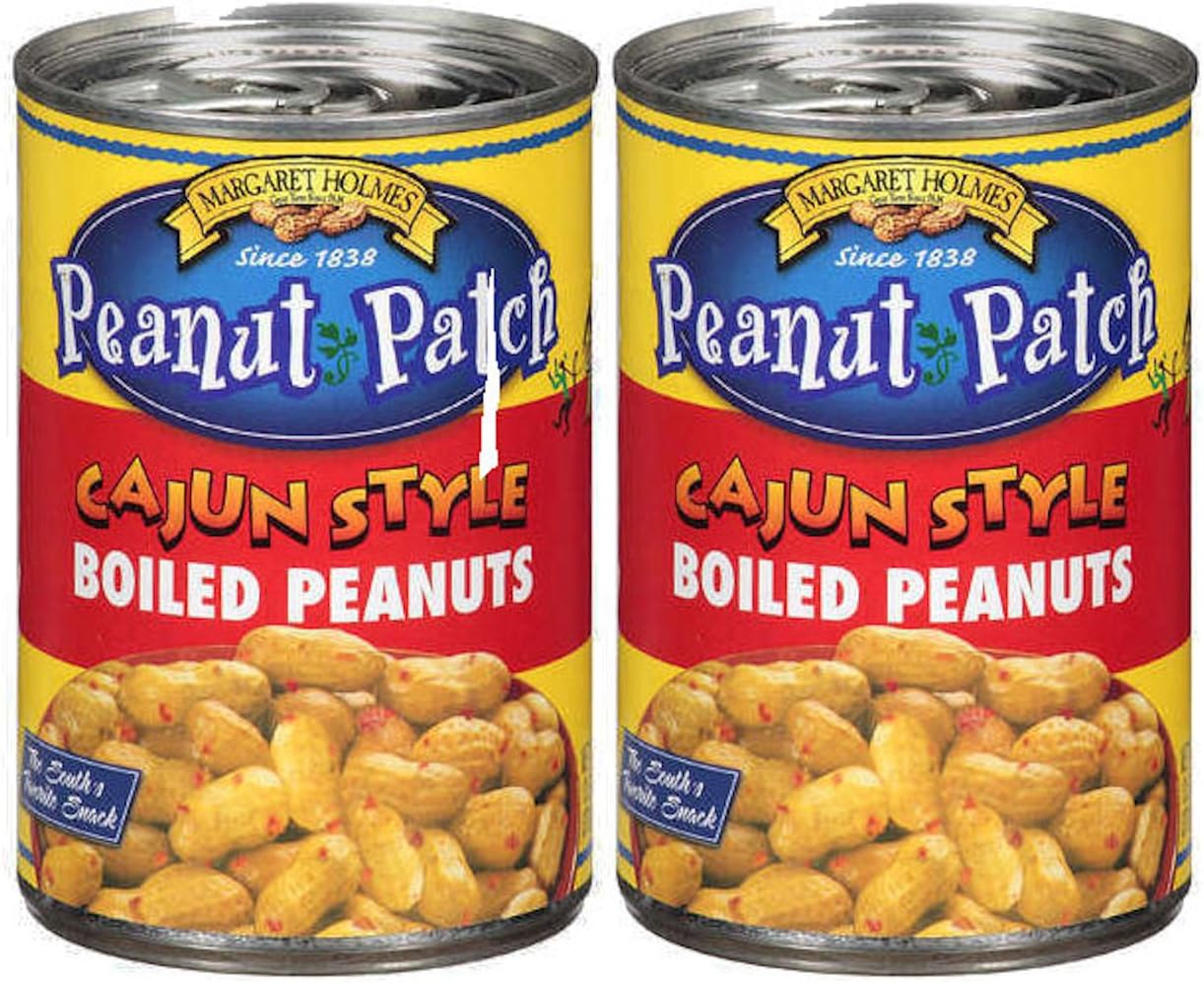 Peanut Patch Cajun Green Boiled Peanuts Red Two 13.5 Oz. Cans
