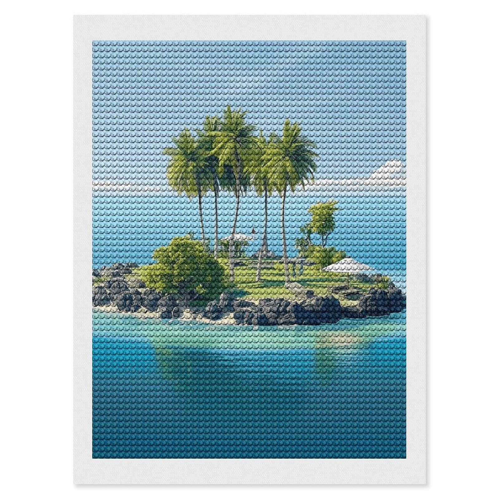 NONHAI Diamond Painting Kits for Adults - DIY Diamond Art Kits for Beginners - Full 5D Paint Drill Diamond Dots Paintings- Island Diamonds Pictures Gem Art and Craft Wall Decor 12"x16"