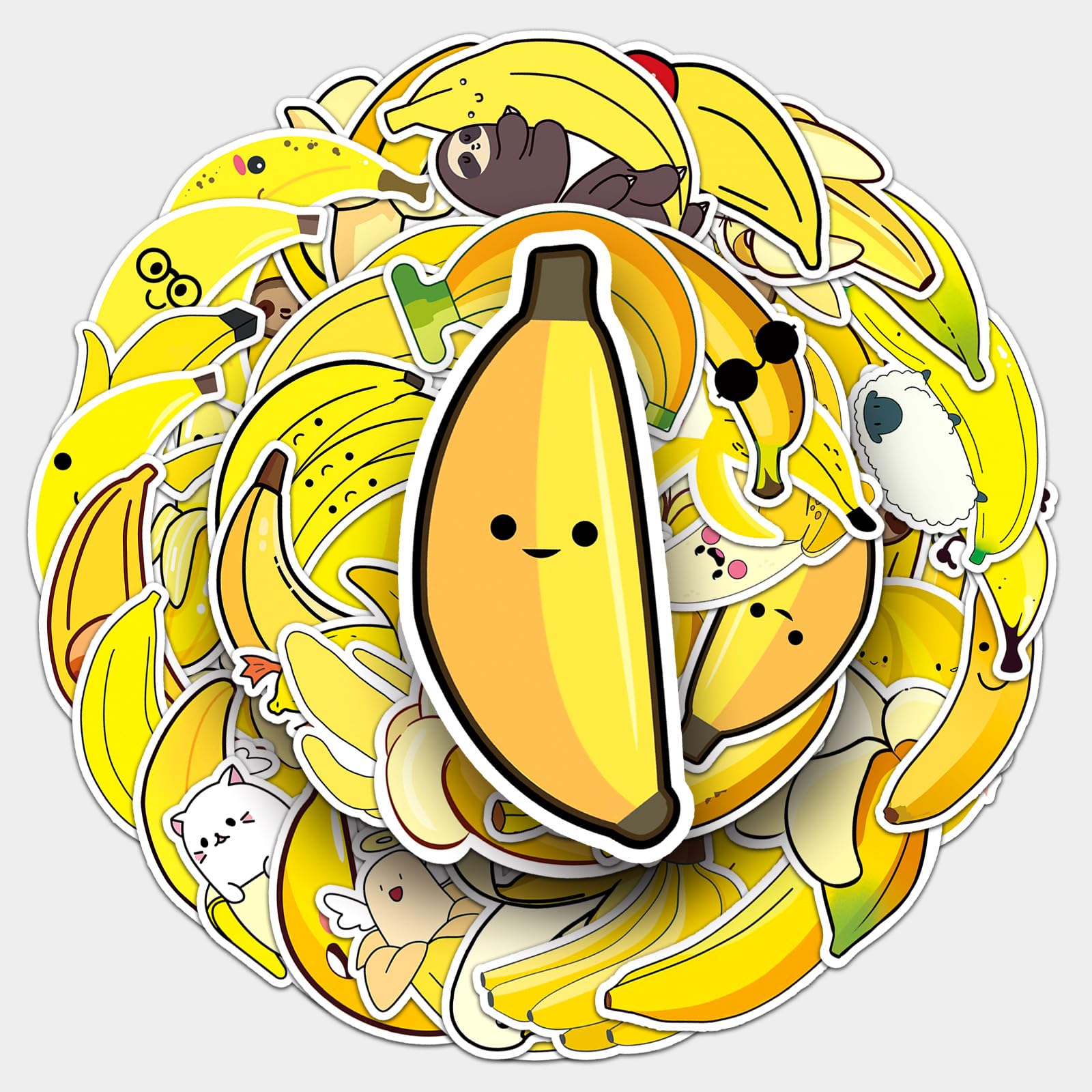 Amazon.co.jp: バナナ ステッカー 50枚セット シール 防水 アニメ
