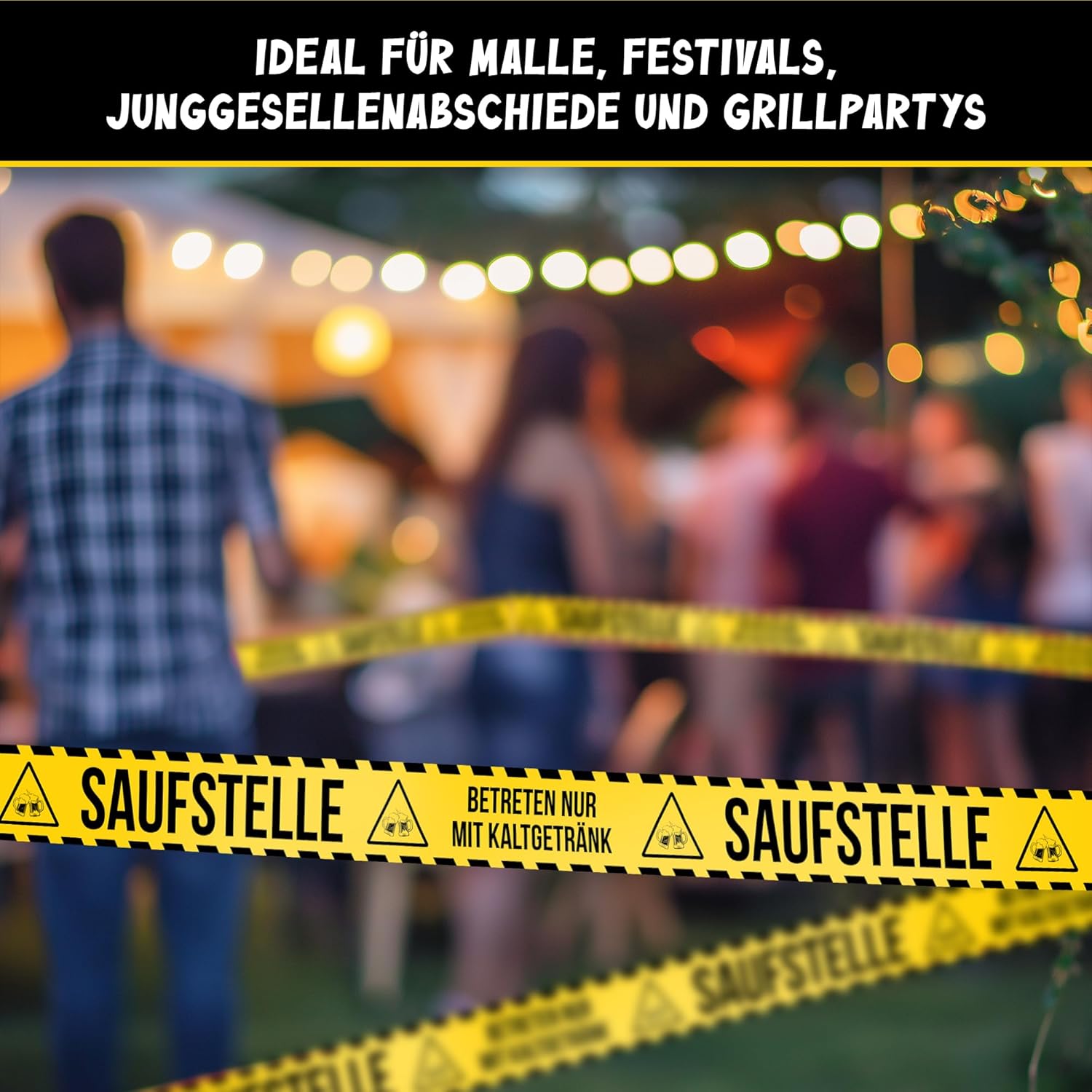 Kreative Party-Dekoration: Das lustige „Saufstelle“ Absperrband für deine nächste Feier!