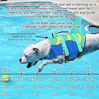 Vista 134 de Chaleco salvavidas de tiburón para perro, chaleco salvavidas ajustable para nadar con asa de rescate