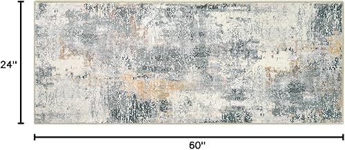 Miniatura 92 de Morebes Alfombra de cocina lavable abstracta de 2 x 3 pulgadas, colorida alfombra de baño pequeña, antideslizante, suave, alfombra