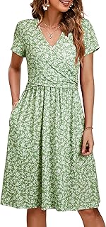 Women's 2025 Fashion V Neck Midi Dress with Pockets Maternity Clothes Nursing Dresses - Buy now