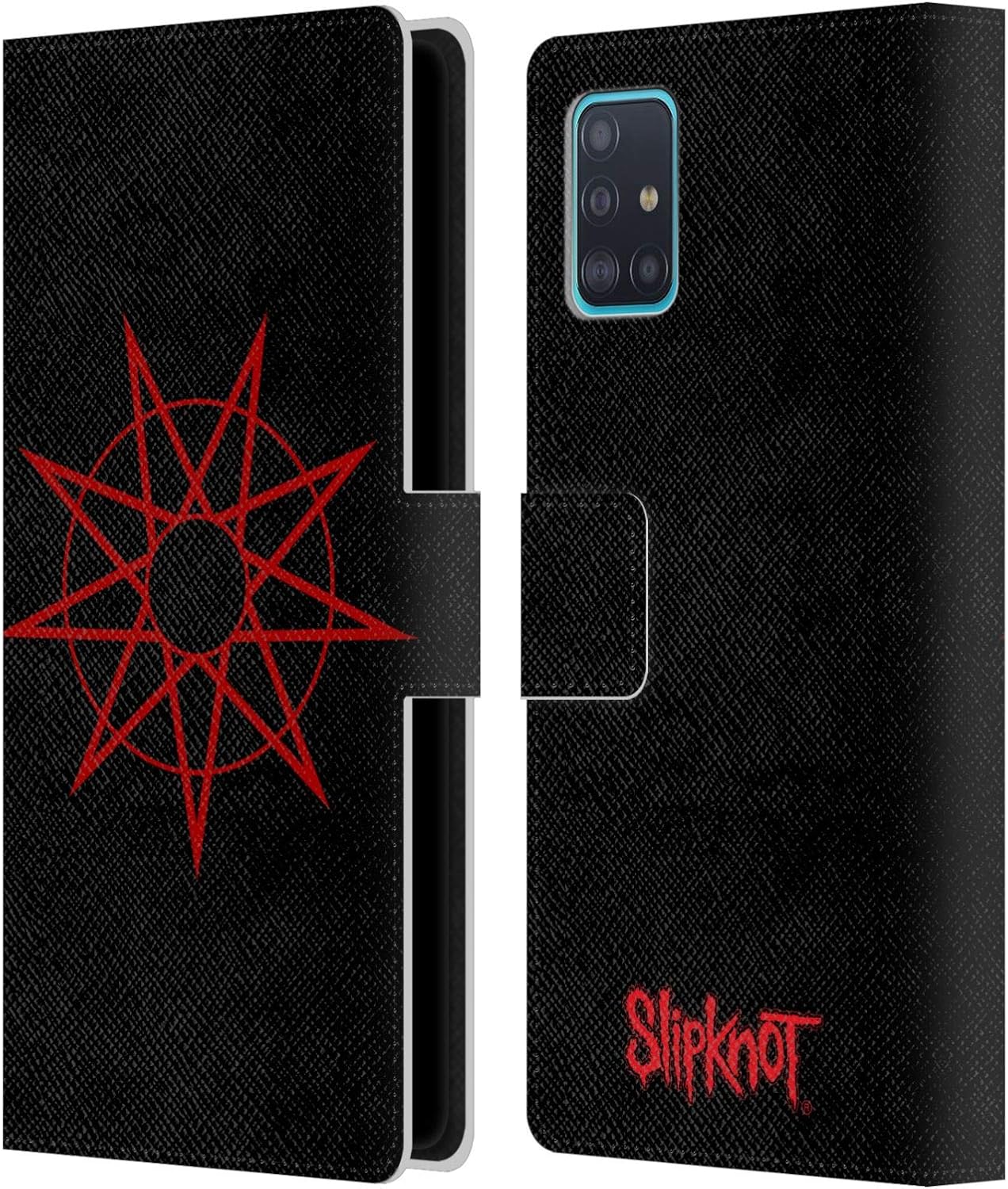 Head Case Designs Officially Licensed Slipknot Nanogram Key Art Leather Wallet Case Compatible with Samsung Galaxy A51 (2019)