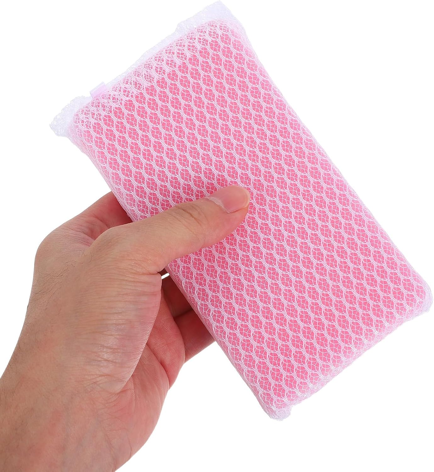 VANZACK 30pcs Multi-Color Kitchen Dishwashing Sponges Mesh Net, Soft Reusable Scrubbing Pads for Washing Dishes and Cleaning Kitchen Surfaces Random Color