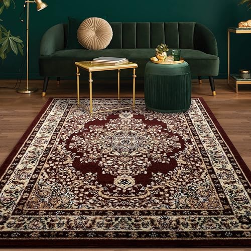 Miniatura 20 de Antep Rugs Alfombra oriental de 2 x 3 con medallón tradicional para interiores (beige crema, 2 pies x 3 pies) Beige,Azul marino,Negro -,Gris