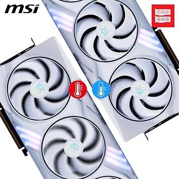 MSI GeForce RTX 5070 12G GAMING TRIO OC WHITE Graphics Card - RTX 5070 GPU, 12GB GDDR7 (28Gbps/192-bit), PCIe 5.0 - TRI FROZR 4 (3 x STORMFORCE FAN) - RGB - HDMI 2.1b, DisplayPort 2.1b