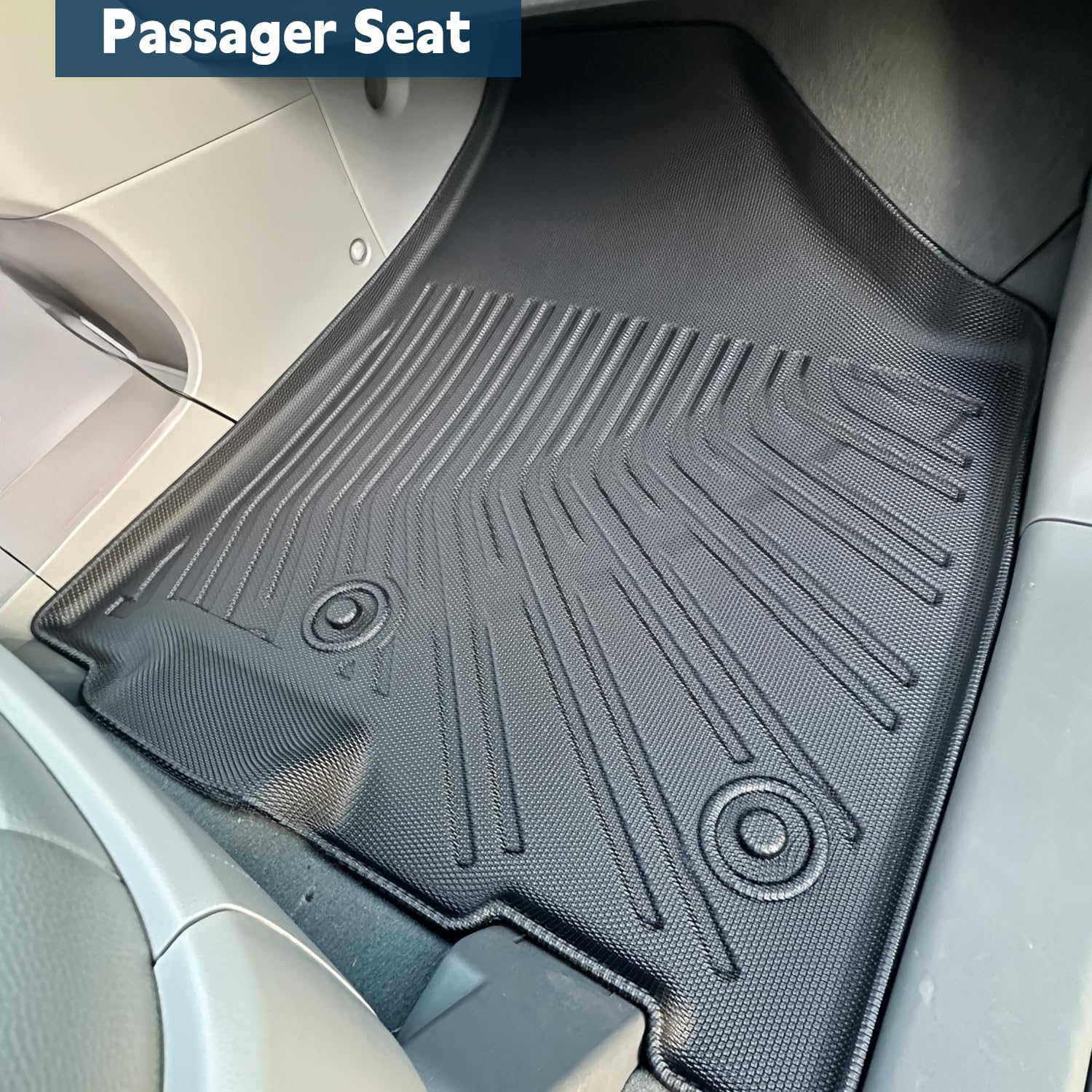 Floor Mats Compatible with Toyota Sienna 2013-2020 (7 Seats) Compatible with Movable Center Console,Cargo Liner with Backrest,All Weather Protection TPE, Anti-Slip Floor Liner Accessories
