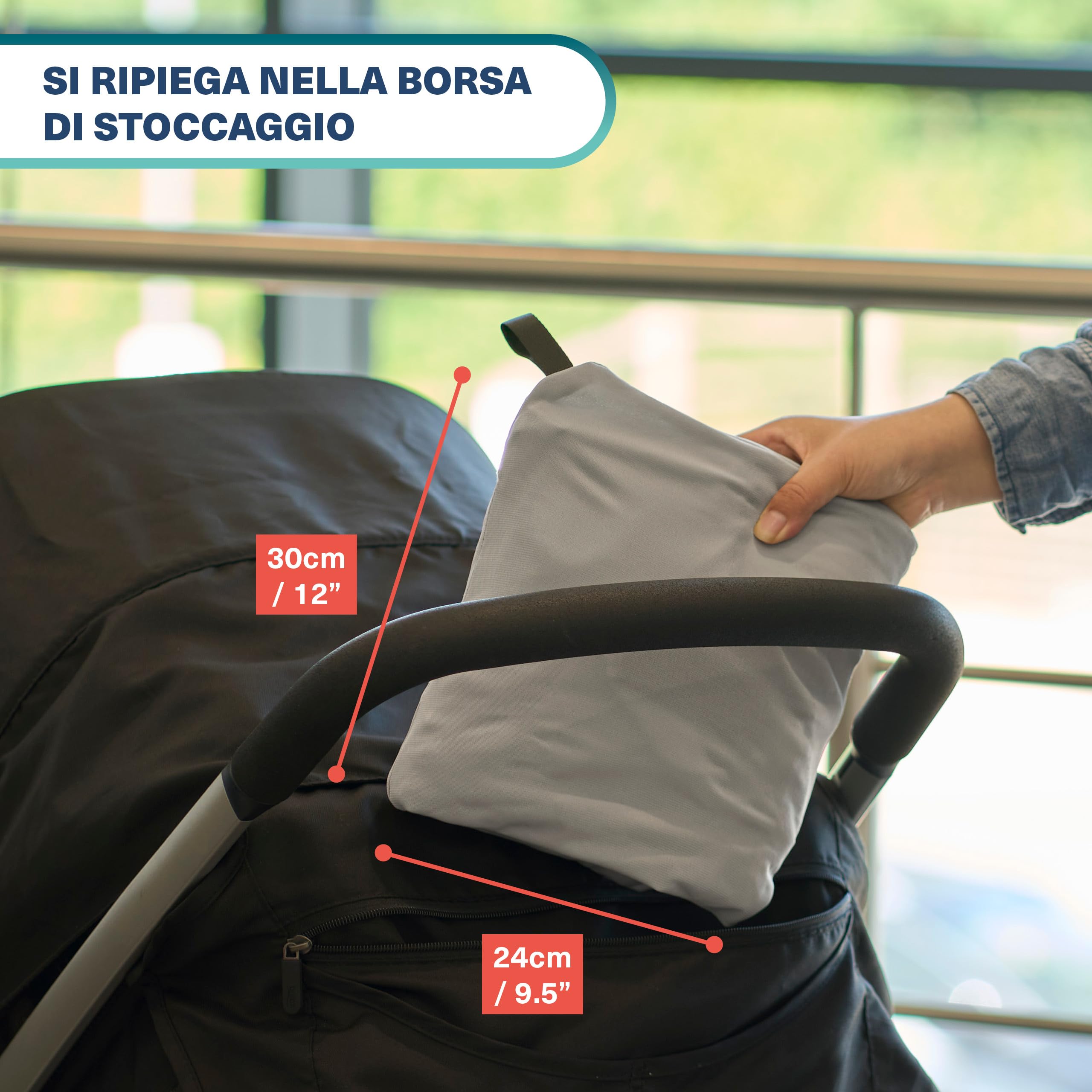Bramble - Borsa da viaggio per seggiolino auto per il check-in al gate dell'aereo - Coprisedile auto per viaggi in aeroporto - Borsa da trasporto protettiva resistente all'acqua (grigio)