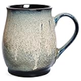 Bosmarlin Extra Large Ceramic Coffee Mug, 25 Oz, Dishwasher and Microwave Safe, Big Oversized Tea Cup for Office and Home, (Blue, 1) (25 Oz, Brown Grey)
