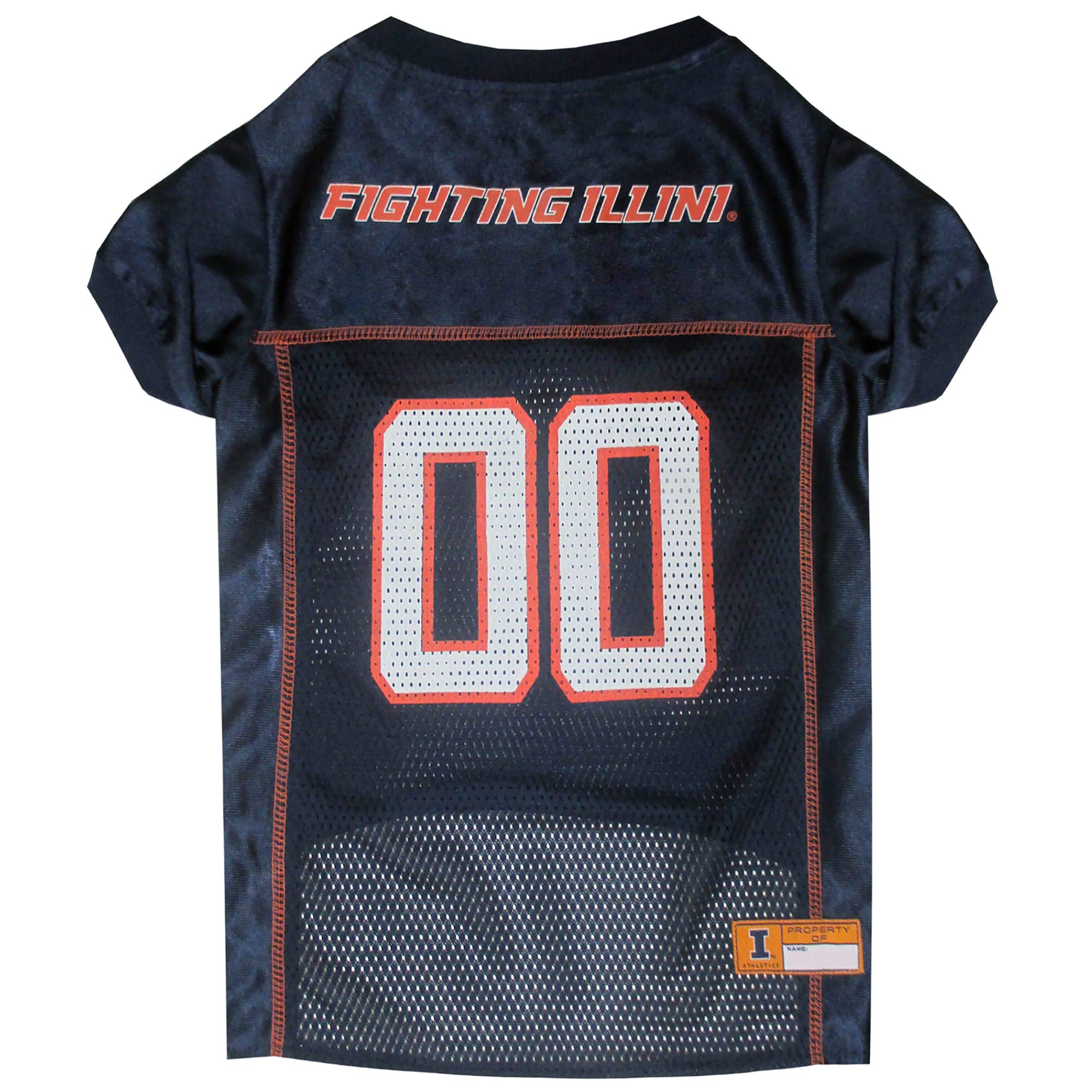 Pets First NCAA College Illinois Fighting Illini Mesh Jersey for Dogs & Cats, XX-Large. Licensed Dog Jersey with Your Favorite Football/Basketball