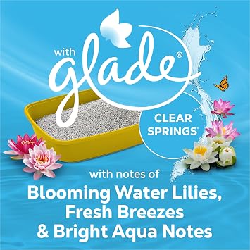 Purina Tidy Cats Lightweight Cat Litter, Clumping Multi Cat, Glade Clear Springs Odor Control, Low Dust, 38 lb. Box