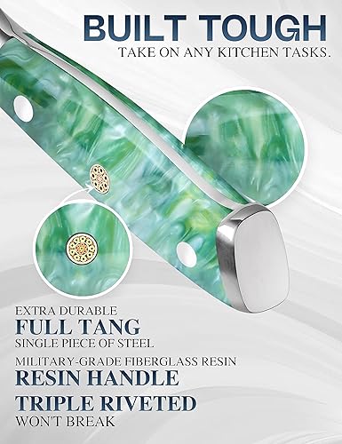 Miniatura 3 de WILDMOK Cuchillo de trinchar, cuchillo de corte de 9 pulgadas, cuchillos y tenedores para tallar, cuchillo de barbacoa, cuchillo de corte de carne,