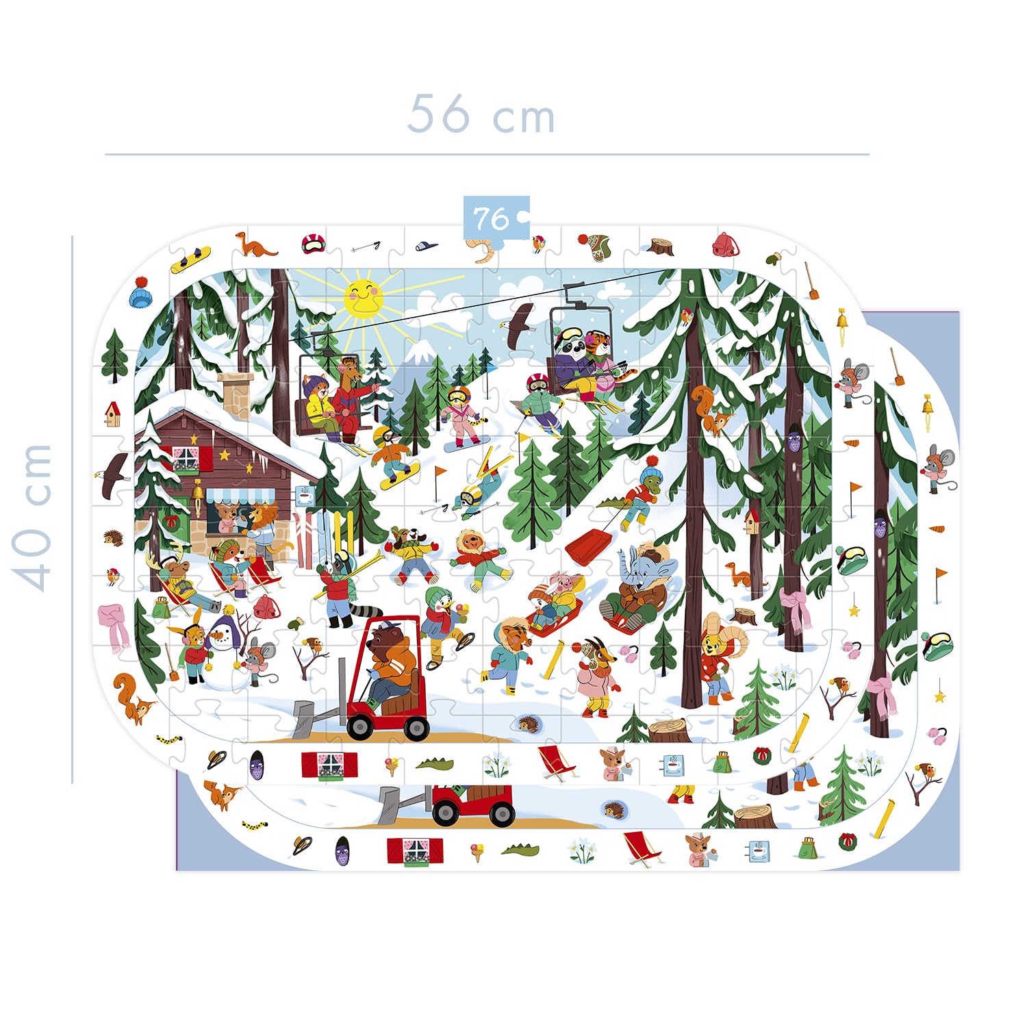Avenue Mandarine PU028C, A 76-piece ''Cherche et Trouve'' Observation Puzzle, Poster Included - Image 2
