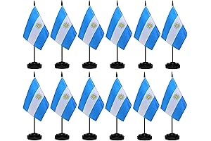 Argentinean Flag Deluxe Desktop Set - For Home or Office