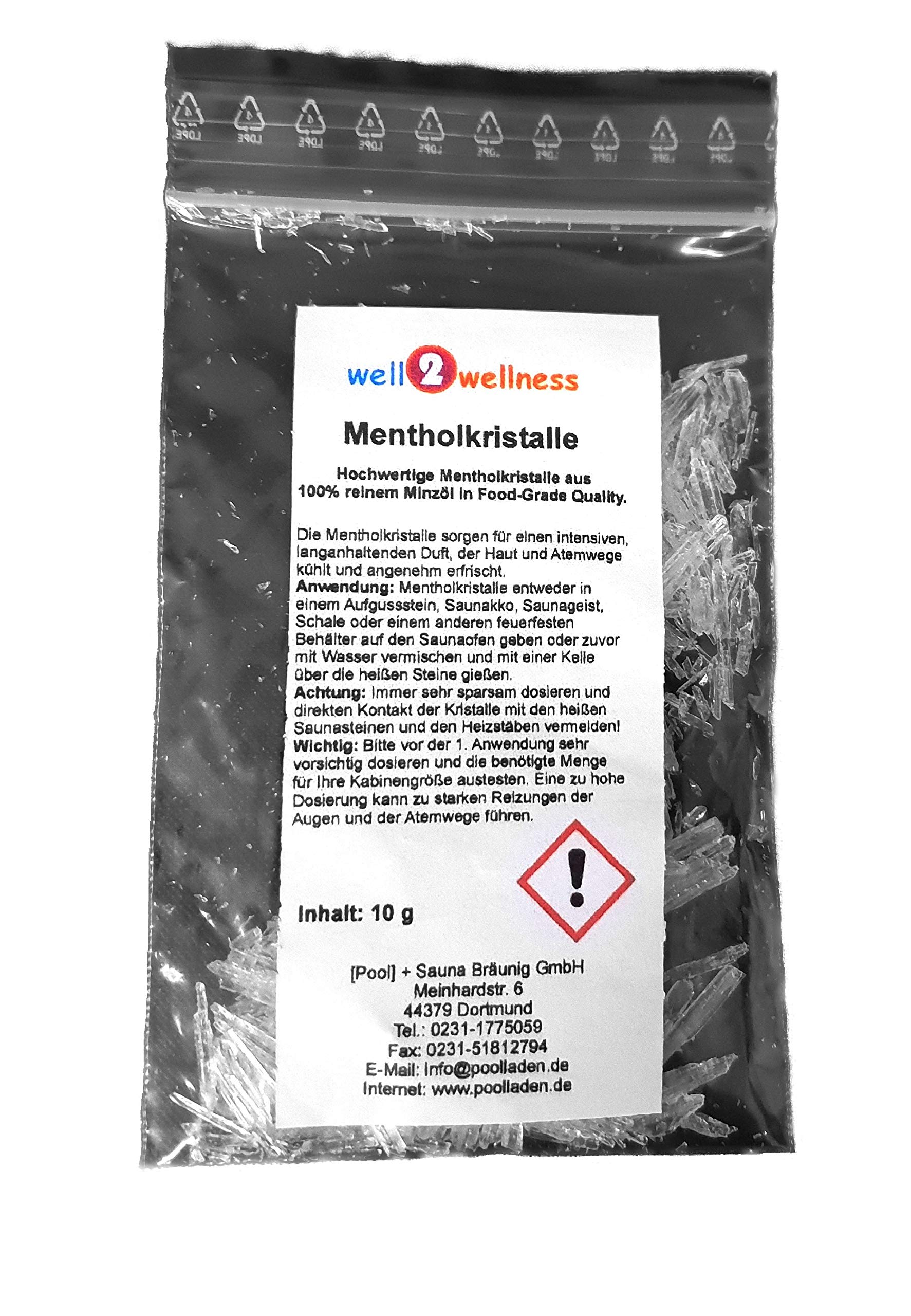 well2wellness® Saunaaufguss-Set 'Sortiment' - mit 24 x 125 ml + gratis 10g Menthol-Kristalle