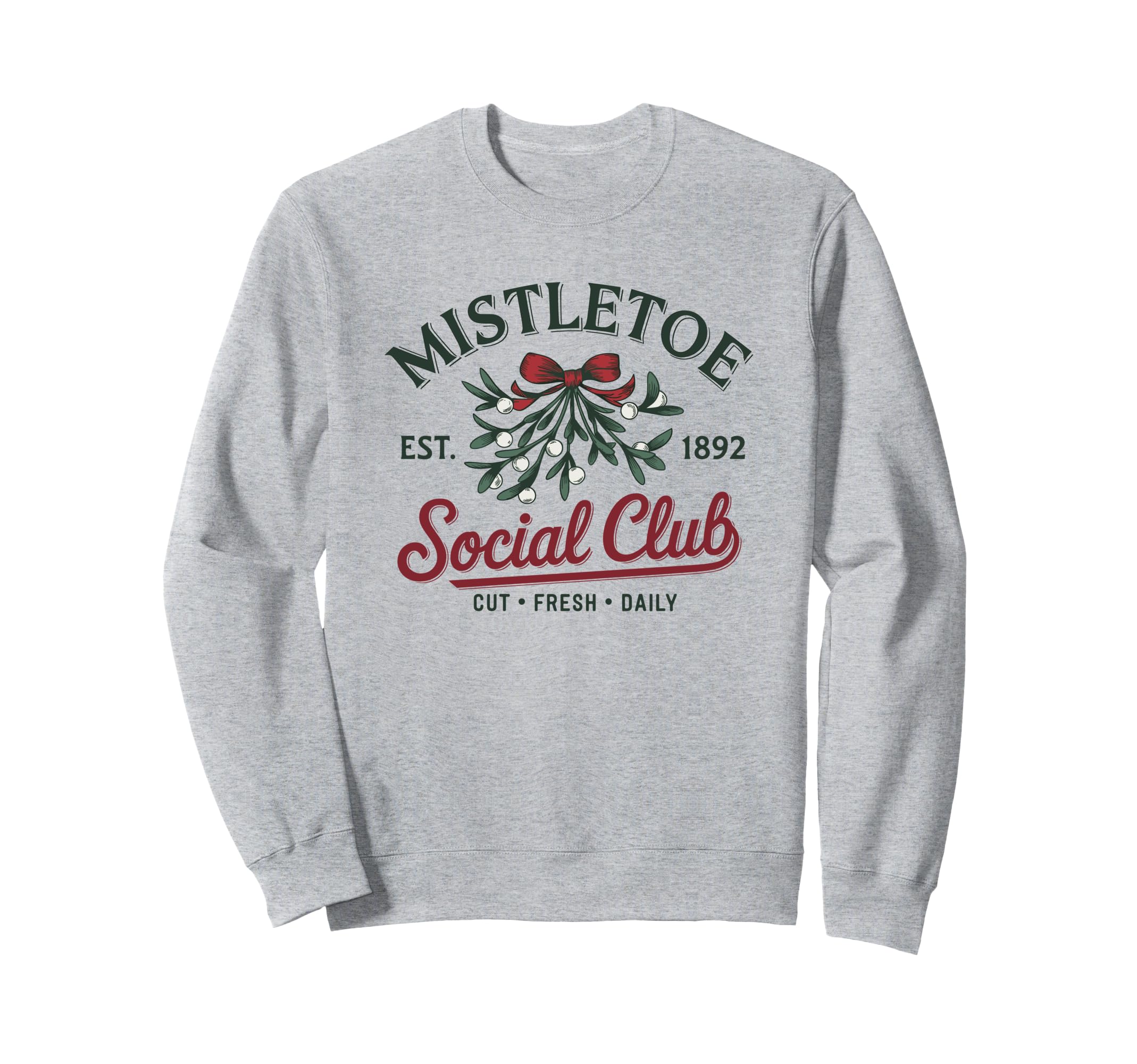 Vintage MistletoeSocial Club Christmas Nostalgic Classic Sweatshirt