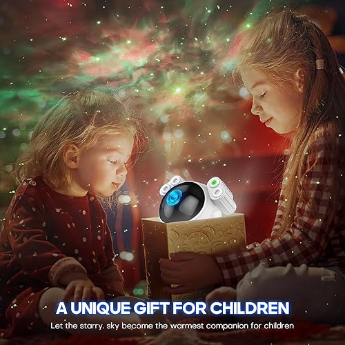 Miniatura 8 de Proyector de estrellas astronautas 2.0, proyector de galaxia con lámpara de luna, luz nocturna estrellada LED para niños, decoración de habitación
