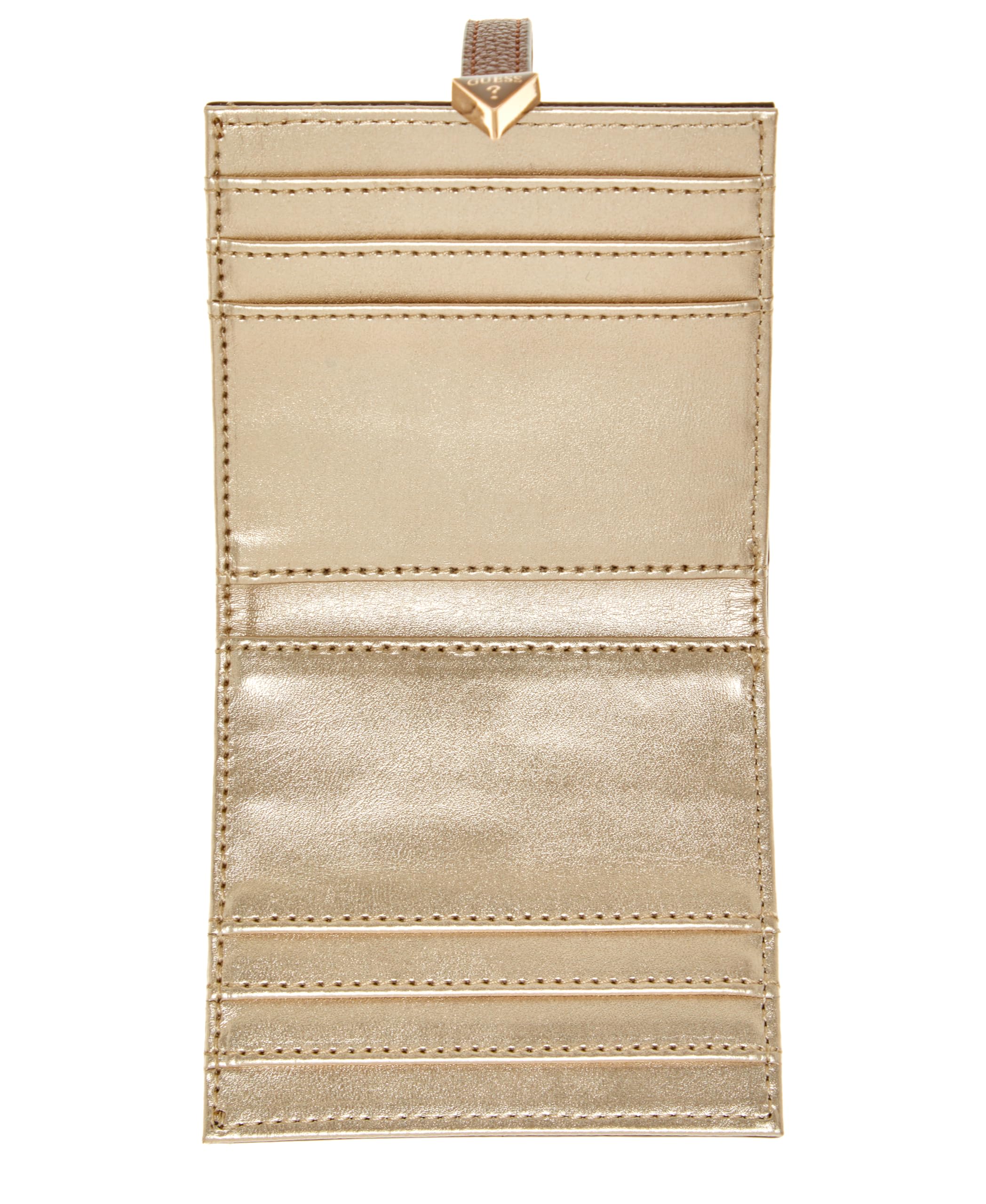 GUESS Laurel Tab Card Case, Brown Logo