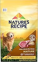 Nature's Recipe Mature Lamb & Brown Rice Dry Dog Food 24 lb - Supports Joints Digestion for Senior Dogs 7+