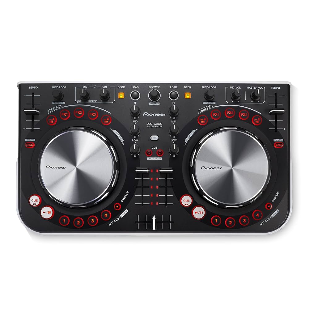 美品 Pioneer DJコントローラー DDJ-WEGO2 ホワイト DDJ-WeGO2-W (archived) Multi-colour, compact DJ software