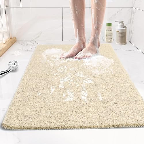 Miniatura 8 de Joyhalo Tapetes de ducha antideslizantes para personas mayores, 24 x 24 pulgadas, tapete de baño antideslizante para ducha interior, tapetes de baño